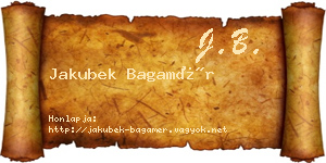 Jakubek Bagamér névjegykártya
